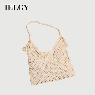 IELGY Tất Cả Trận Đấu Tam Giác Rỗng Cross-Body Cotton Sợi Dệt Nữ Túi Giải Trí Ống Hút Dệt Vac