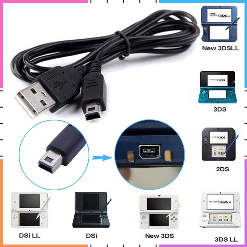 [Berryage] Dây sạc nguồn cáp USB 3DS cho Nintendo New 3DS XL / New 3DS / 3DS XL / 3DS / New 2DS XL /