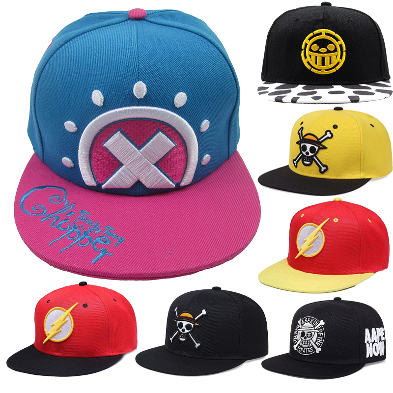 Mũ bóng chày One Piece Chopper Mũ vành phẳng Anime Hoạt hình Mũ chống nắng cho trẻ em