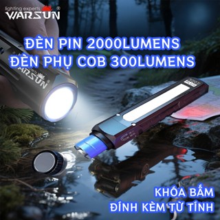 Đèn pin siêu sáng Warsun SQ03 2000LM | Mini nhỏ gọn, IPX6 chống nước | 8 chế độ, pin 3500mAh chính hãng