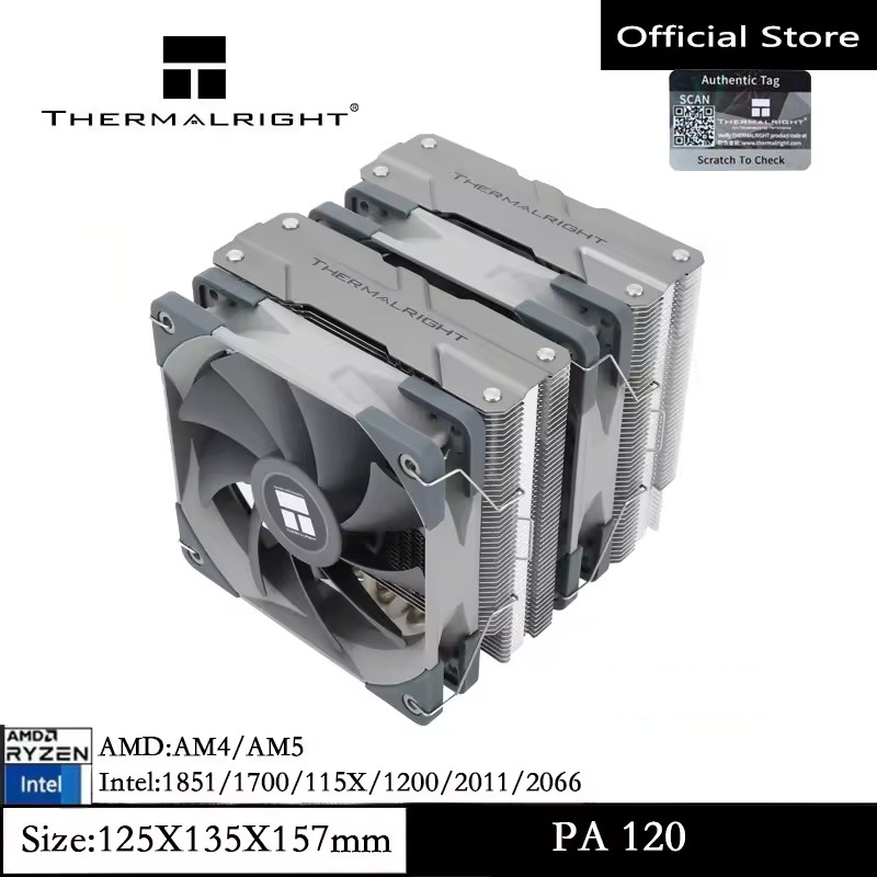 Thermalright PA120 CPU Air Cooler 6 Ống Nhiệt Tản Nhiệt Làm Mát Khung Xe Tản Nhiệt PC Tản Nhiệt Quạt
