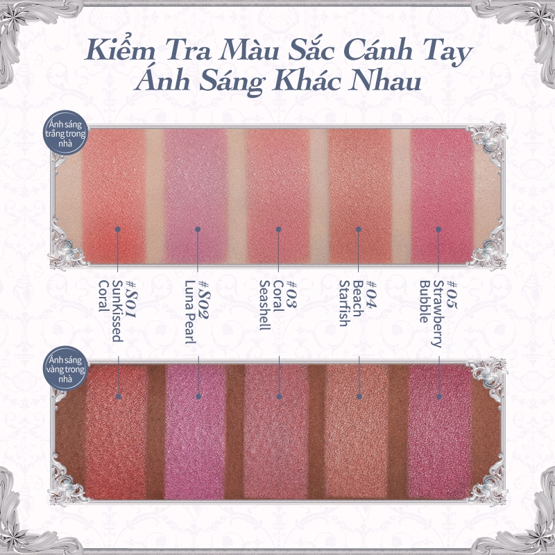 Phấn Má Hồng Flower Knows Shell 's Jewel Bộ Sưu Tập Bột mềm Mịn Lì Lên Chuẩn Màu Blush Powder  5g | BigBuy360 - bigbuy360.vn