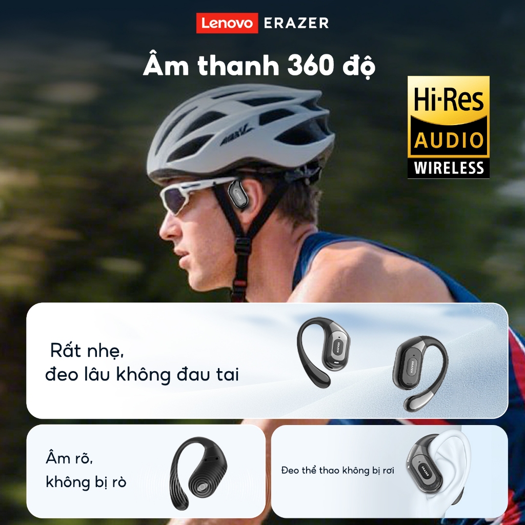 ERAZER XF51 AI tai nghe phiên dịch V6.0 Tai nghe Bluetooth Khử ồn thông minh Cuộc gọi HD Âm nhạc Thời trang Tai nghe thể thao IP55 Chống nước chống mồ hôi | BigBuy360 - bigbuy360.vn