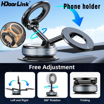 Giá đỡ điện thoại hút từ tính chân không HdoorLink Giá đỡ điện thoại ô tô Giá đỡ điều hướng có thể gập lại