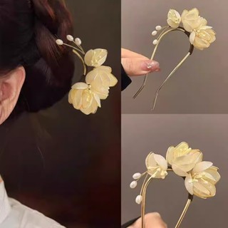  Kẹp tóc hình chữ u hoa mộc lan Trung Quốc Kẹp tóc nữ chất lượng cao 