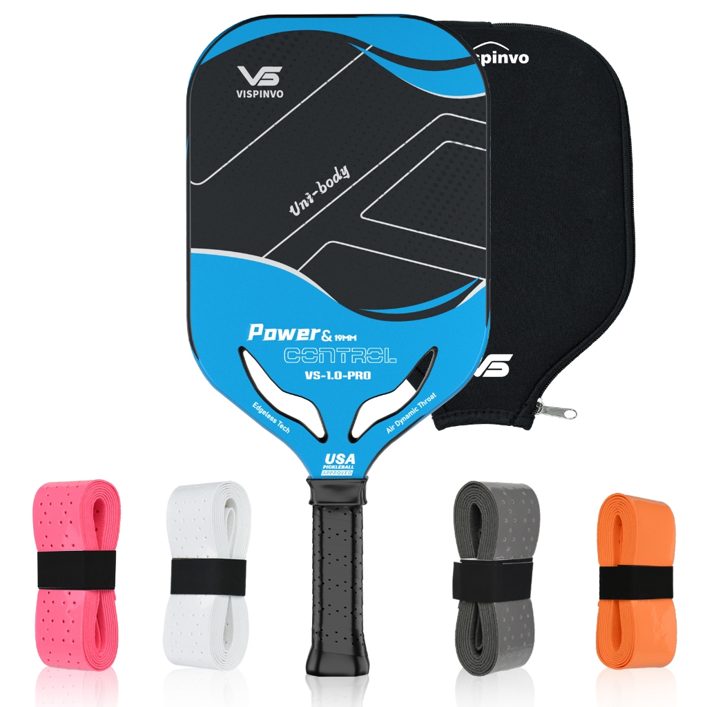 Vispinvo vợt pickleball 19mm Edgeless Mái chèo, Mái chèo bóng chày sợi Carbon nguyên hình nhiệt T700