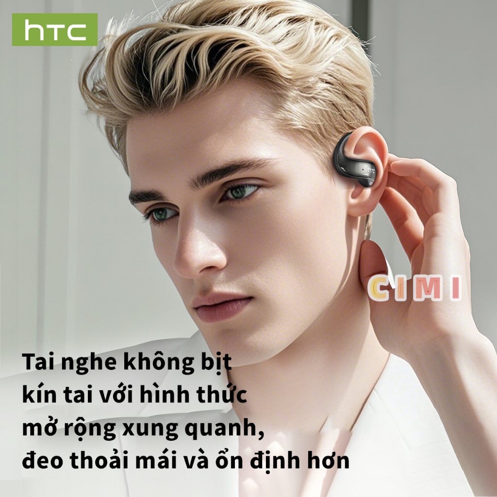 Tai nghe Bluetooth HTC NE19 Dẫn truyền xương Tai nghe thể thao Khử tiếng ồn không dây Tai nghe chơi game Dịch AI Tai nghe Bluetooth 144 ngôn ngữ | BigBuy360 - bigbuy360.vn