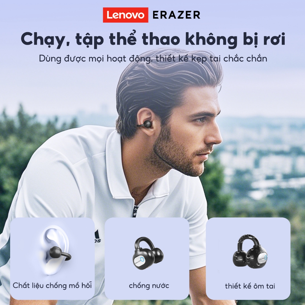 Lenovo ERAZER XF50 AI tai nghe phiên dịch Tai nghe Bluetooth V6.0 Cuộc gọi HD Âm nhạc Trò chơi Không chậm trễ Tai nghe thể thao Đàm phán hội nghị du lịch toàn cầu tai nghe không dây | BigBuy360 - bigbuy360.vn