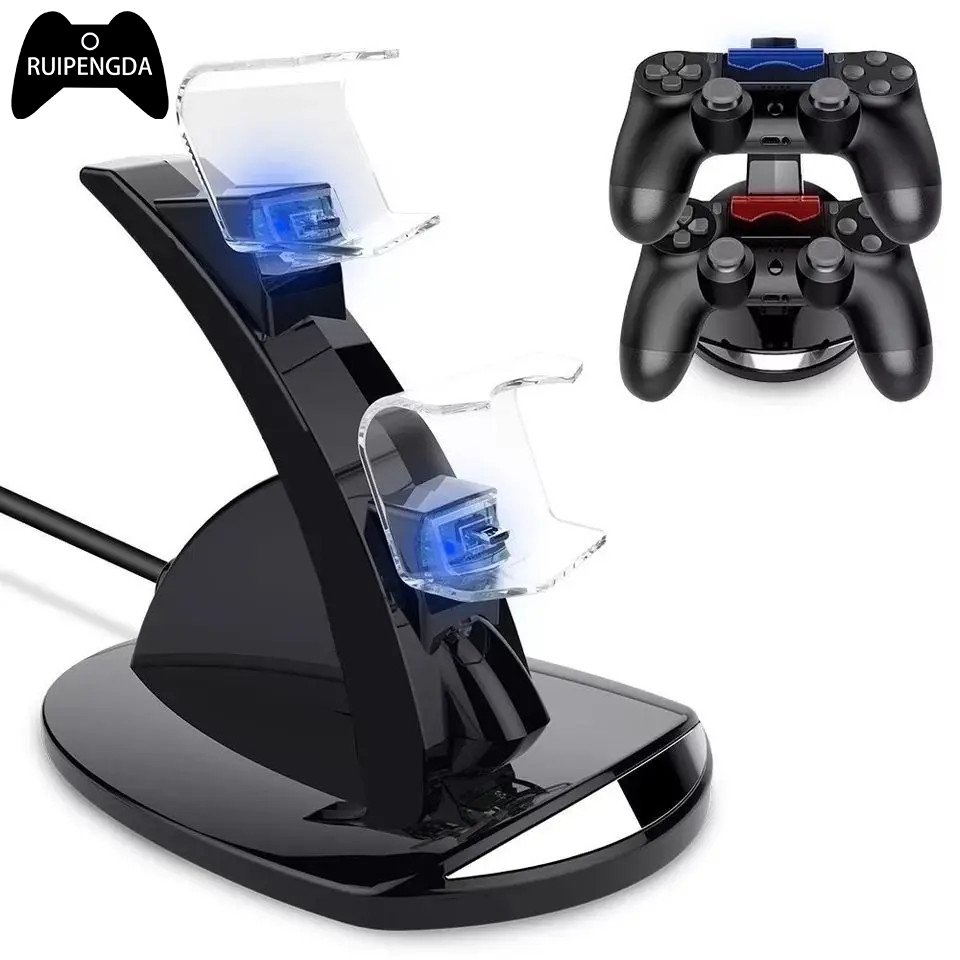 Bộ Sạc Bộ Điều Khiển Cho PS4 Điều Khiển LED Dual USB Sạc Nhanh Dock Station Cho PS4 Pro / Slim Gamep