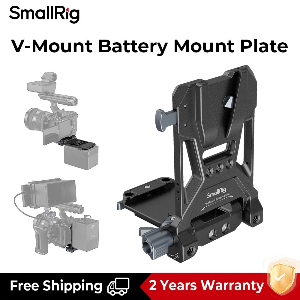 Tấm pin SmallRig V-Mount với 1 / 4 "-20 3 / 8" -16 Lỗ ren Công cụ có thể gập lại hình chữ L cho máy 