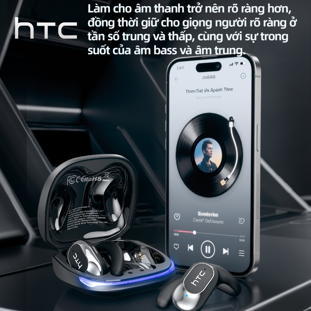 HTC NE17 Tai Nghe Phiên Dịch tai nghe bluetooth 6.0 Tai nghe TWS  Điều khiển cảm ứng Tuổi thọ pin dài HD Voice có Mic | BigBuy360 - bigbuy360.vn
