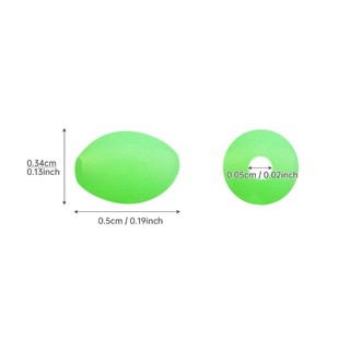 Set 100 hạt cườm câu cá hình oval dạ quang