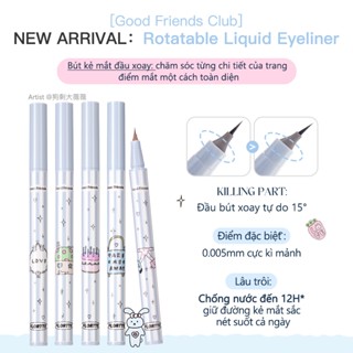 Flortte Good Friends Club Bút kẻ mắt dạng lỏng có thể xoay được