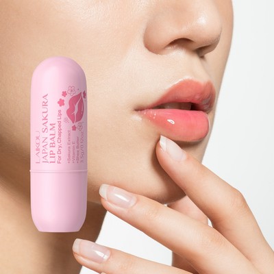 LAIKOU Japan Sakura Lip Balm 3.5g Da mềm dưỡng ẩm sâu cho môi nứt nẻ khô