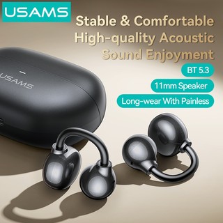  Tai nghe không dây USAMS Bluetooth 5.3 Kẹp tai nghe ANC + ENC Tai nghe khử tiếng ồn Tai nghe thể thao 