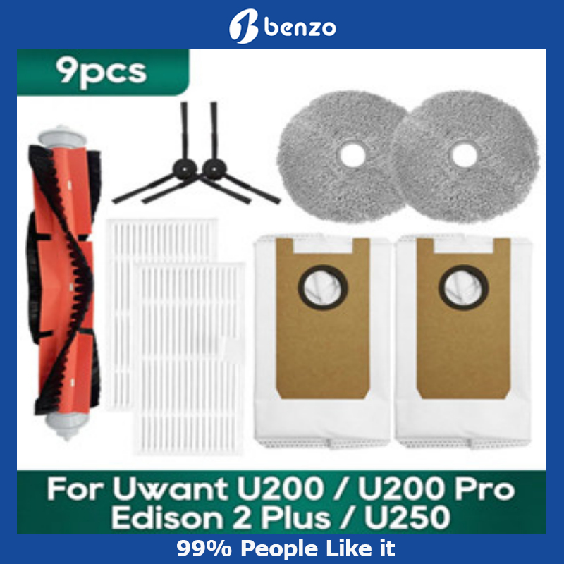 Tương thích với phụ kiện Uwant U200 / U200 Pro / Edison 2 Plus / U250 Bàn chải chính Bộ lọc Hepa Cây