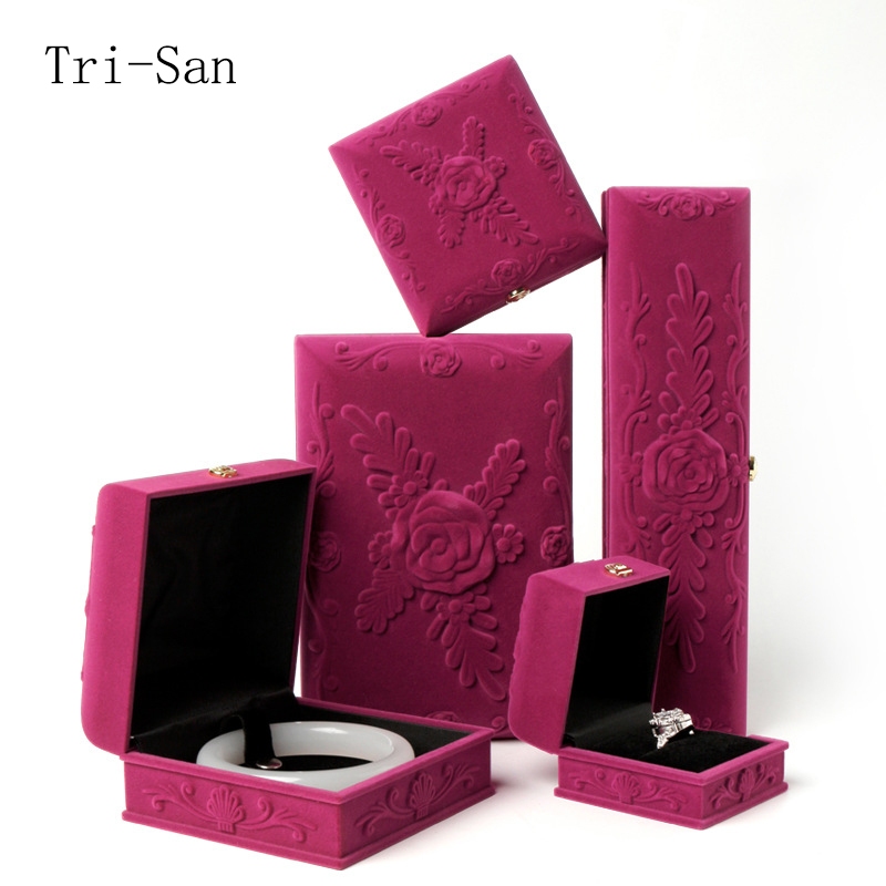 European-style embossed jewelry box, can store jewelry, rings, bracelets, and necklace sets, high-en