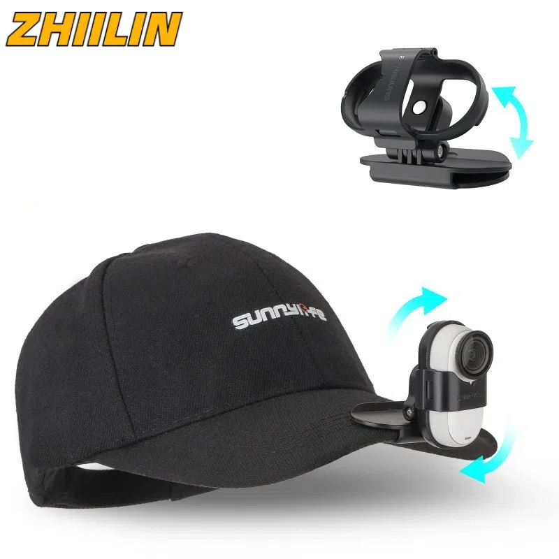 Thích hợp cho Kẹp vành mũ DJI Insta360 GO 3S, Chụp ảnh người thứ nhất, Giá đỡ đầu mũ bóng chày GO 3,