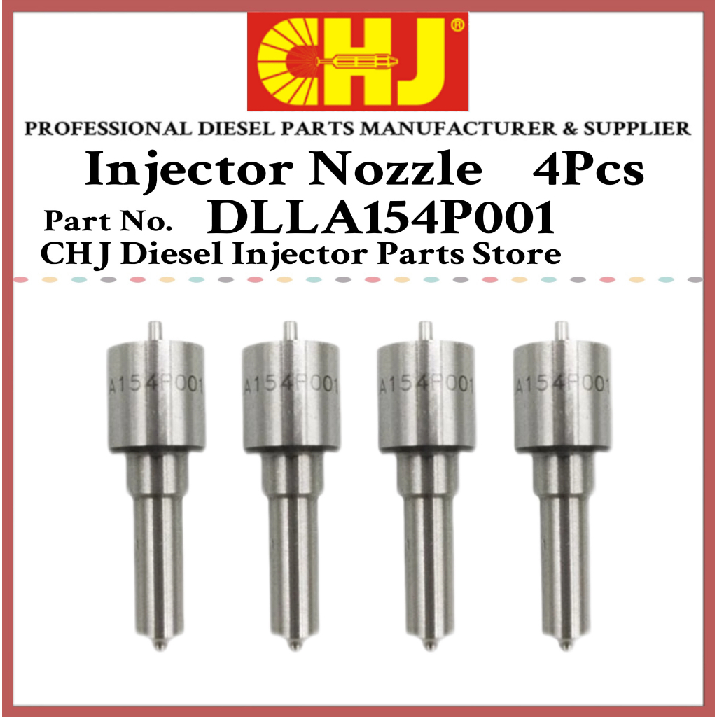 4 Đầu phun nhiên liệu Diesel DLLA154P001 cho ISUZU Elf Trooper MU Rodeo JMC PHOTON 4JB1 4JB1T