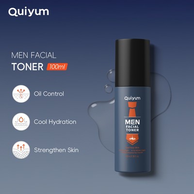 QUIYUM Men Facial Toner 100ml Kiểm soát dầu sảng khoái Hydrat hóa sâu Không nhờn Dễ hấp thụ