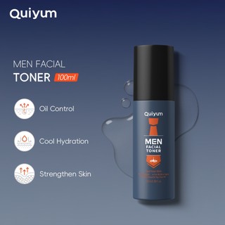 QUIYUM Men Facial Toner 100ml Kiểm soát dầu sảng khoái Hydrat hóa sâu Không nhờn Dễ hấp thụ