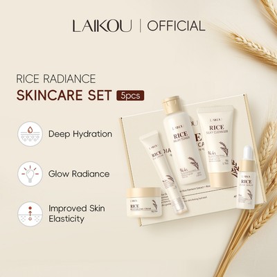 Bộ chăm sóc da rạng rỡ gạo LAIKOU dành cho mọi loại da Da thủy tinh dưỡng ẩm cả ngày