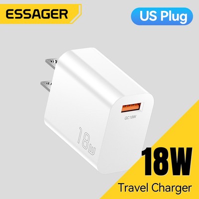 Essager 18W Sạc Tường Di Động Mini Đa Năng Sạc An Toàn Nhiệt Độ Thấp Bộ Chuyển Đổi Sạc Nhanh Cho Micro / iP / TypeC