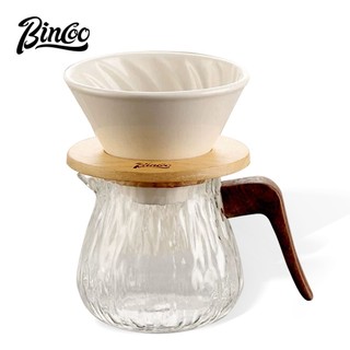 Cốc lọc gốm BINCOO V60 Bộ nồi chia sẻ cà phê pha tay Bộ lọc nhỏ giọt Dụng cụ pha bia 400ML