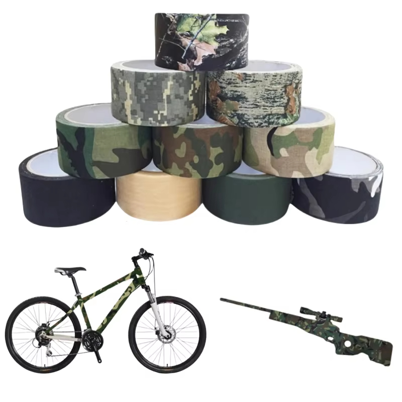 Băng Camo đa chức năng 5M / 10M Ngụy trang tự dính Paintball Airsoft Súng trường chống nước Băng tàn