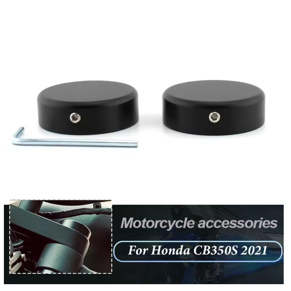 1 Cặp Nhôm Xe Máy Trên Nĩa Thân Có Nắp Dành Cho Xe Honda GB350 NC59 GB350S CB350 CB350S 2021-up Đen