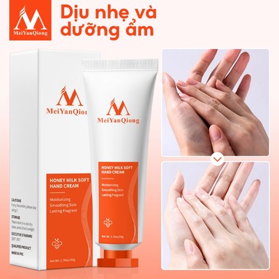 MeiYanQiong Kem dưỡng da tay chiết xuất từ sữa ong chúa dưỡng ẩm dưỡng trắng da chống Lão Hóa Giảm Khô 50g
