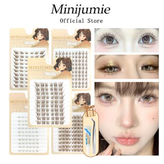 Minijumie 10 hàng màu nâu hoa hướng dương mi giả tách sợi mi giả tự nhiên,mi cáo