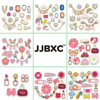 JJBXC Kim Loại Quyến Rũ Bộ Kim Loại Khóa Giày Bộ Hợp Kim Trang Trí Khóa Nhiều Màu Sắc Đá Quý Ngọc Trai Dây Chuyền Phụ Kiện Giày Thời Trang