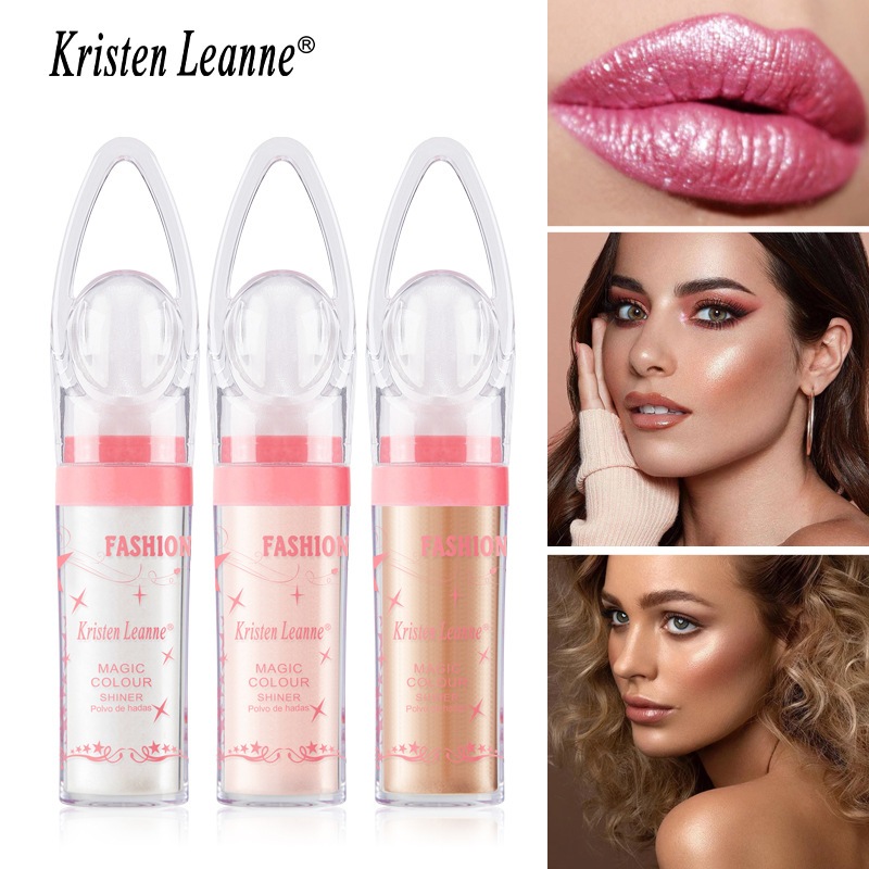 Polvo de hadas Paiping Bột Toàn Thân Làm Sáng Da Tự Nhiên Ba Chiều Cao Bóng Cổ Tích Ngọc Trai