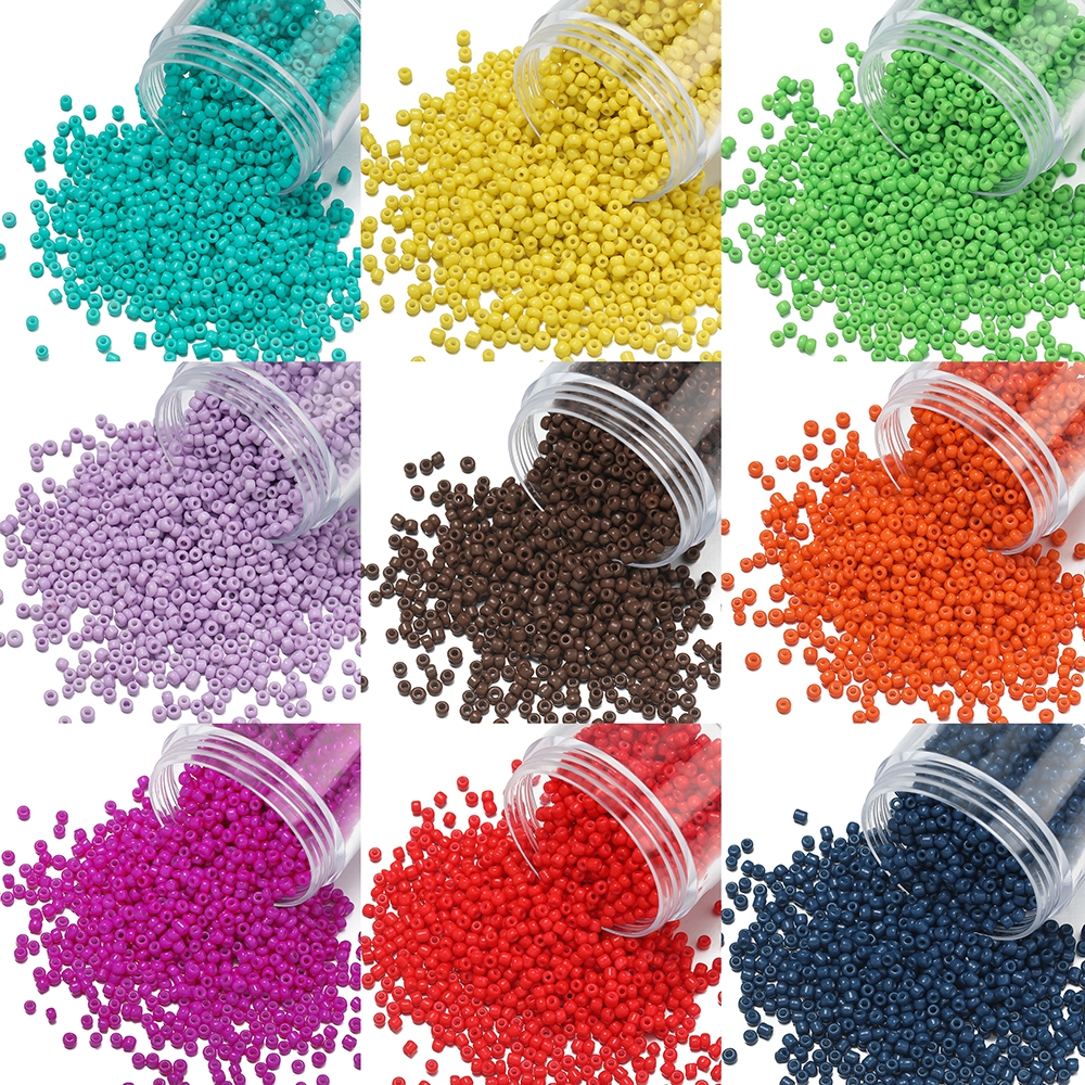 St.Kunkka 2mm 1000 Chiếc Hạt Xỏ Lỗ hạt Thủy Tinh Gạo hạt thủy tinh Hạt Hạt Pha Lê