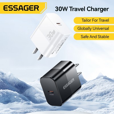 Essager Loại C Sạc PD Sạc Nhanh Điện Thoại QC 3.0 Sạc Nhanh Cắm Tường Adapter