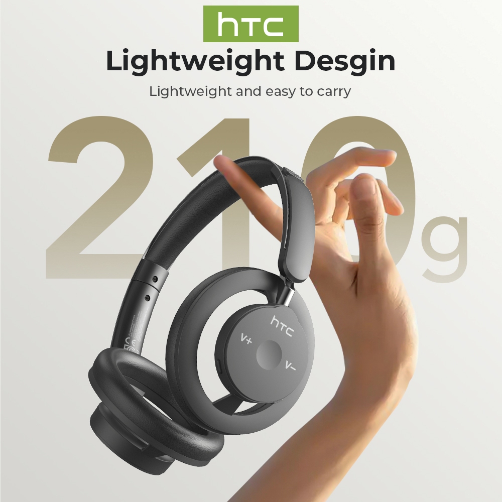 Tai nghe chụp tai HTC HPO6 bảo hành một năm Tai nghe Bluetooth AI dịch thời gian thực Bluetooth 5.4 Tai nghe không dây chống nước IPX5 | BigBuy360 - bigbuy360.vn