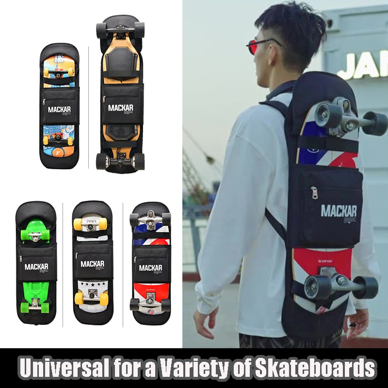 KUFUN Đeo Vai Túi Ván Trượt Có Thể Điều Chỉnh Dây Đeo Đôi Rocker Penny Board Đất Ván Lướt Ván Dài Đi