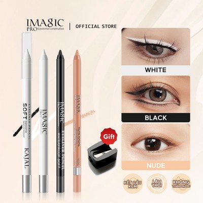 Imagic Phong Cách Mới Bút Kẻ Mắt Màu Trắng Bút Gel Kẻ Mắt Lâu Dài Chống Thấm Nước Không Dễ Dàng lem Họa Tiết Kẻ Mắt Mượt Bút Gel Đen / Trắng / Khỏa Thân