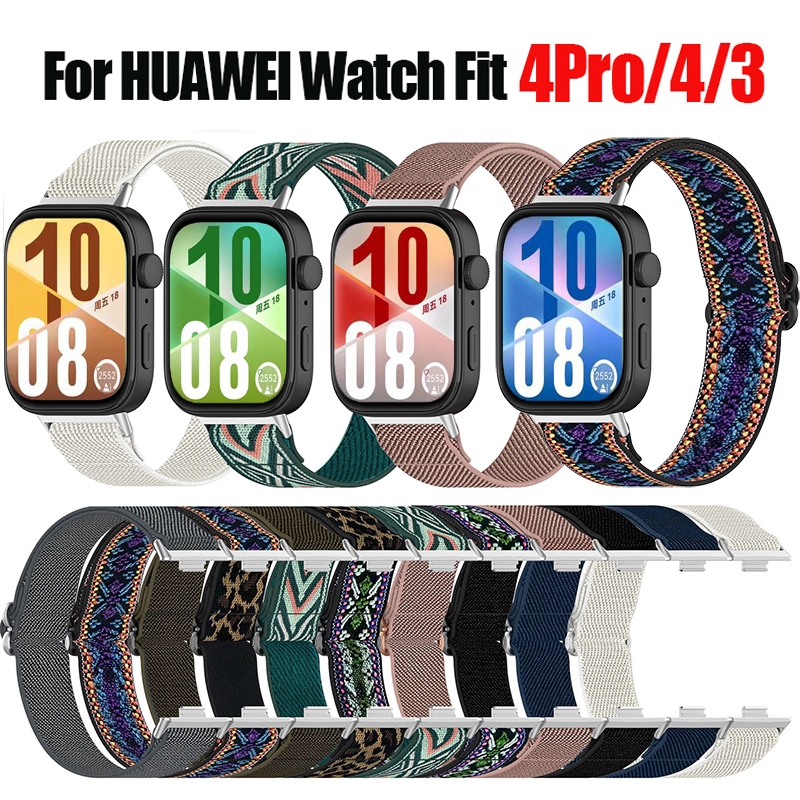 Dây đeo Nylon cho Huawei Watch Fit 3 Dây đeo cổ tay phong cách INS thời trang cho Huawei Watch Fit 4