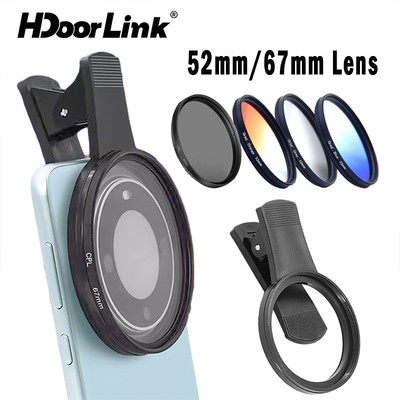 Bộ lọc ống kính máy ảnh HdoorLink 52mm/67mm CPL loại bỏ phản xạ, ống kính acrylic phân giải cao