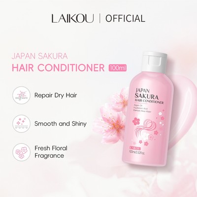 Laikou Sakura Dầu Xả Sửa Chữa Chia Đầu Tóc Khô Mịn Cho Tóc Nhuộm Permed