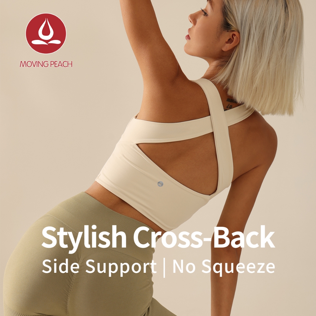 Áo ngực thể thao MOVING PEACH BVX thoáng khí dây chéo lưng