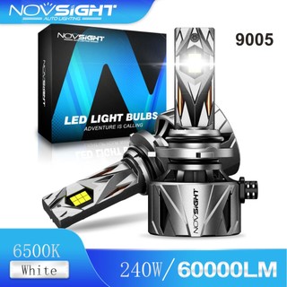 Novsight Dòng độ sáng cao N97 Đèn pha ô tô LED 9005 9006 240W 60000LM 6500K Cắm và Chạy 2 chiếc có canbus