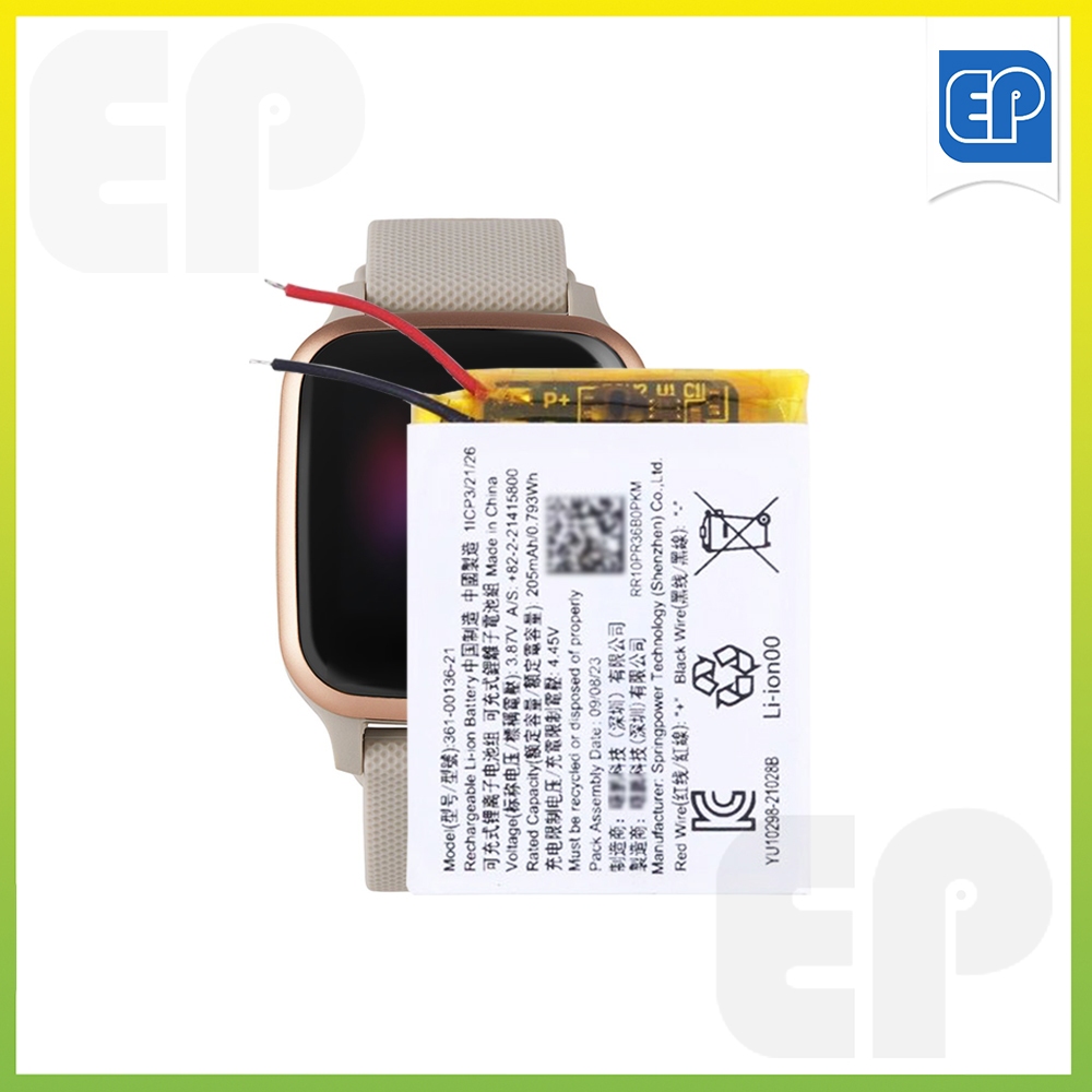 Pin thay thế 361-00136-21 mới cho Garmin Venu SQ Venu Sq Music Watch GPS Fitness & Sport Smartwatch 