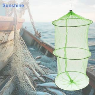 Túi Lưới Đựng Cá 3 Tầng Bằng Vải Nylon Nhỏ Gọn Có Thể Gấp Gọn