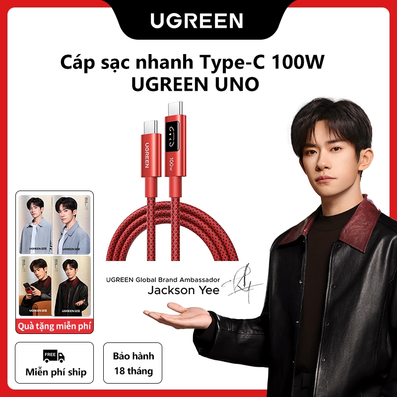 【Jackson Yee's Pick】Cáp sạc nhanh UGREEN Uno 100W Type C E-Marker cho Samsung S25 S24 S23 Ultra iPad