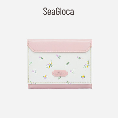 SeaGloca Phiên Bản Hàn Quốc Mới Của Ví Hoa Nhỏ Mỏng Nhiều Thẻ Không Gian Ví Nữ Ba Tầng Dành Cho Nữ
