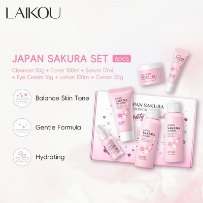 Set 6 Serum LAIKOU Hoa Anh Đào Dưỡng Ẩm Làm Sáng Da