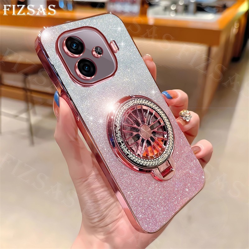 Vỏ mềm lấp lánh mạ trong suốt sang trọng cho VIVO iQOO Z10 5G / Z10X / Z9 5G / Z9 Turbo / Z9 Turbo +